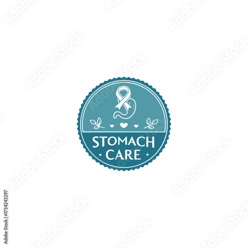 stomach care logo design vector 