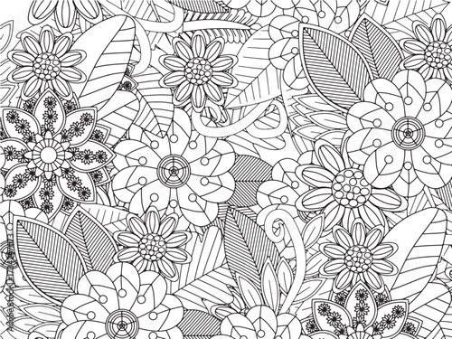 Relax with Flowers Coloring Sheets