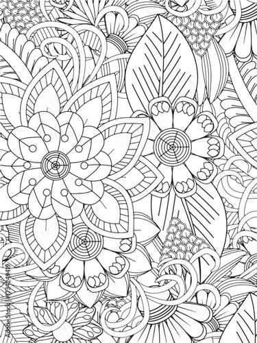 Relax with Flowers Coloring Sheets