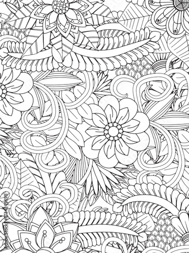 Relax with Flowers Coloring Sheets