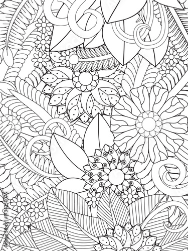Relax with Flowers Coloring Sheets