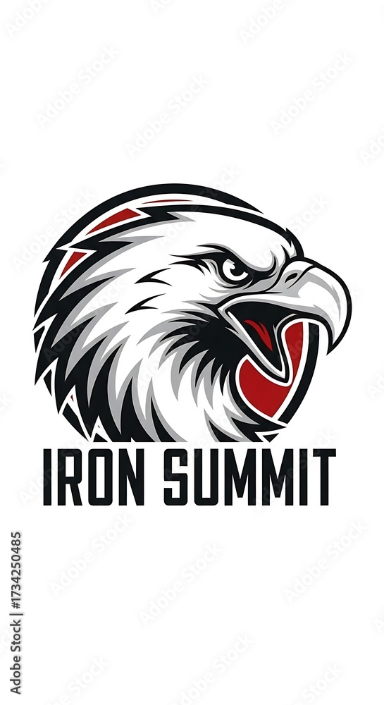 Obraz premium Iron Summit Eagle Logo Design.