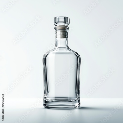 Wallpaper Mural Sleek Glass Bottle on Minimalist Background for Elegant Display Torontodigital.ca