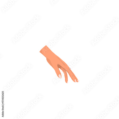 a woman's hand with a gemstone ring on her ring finger