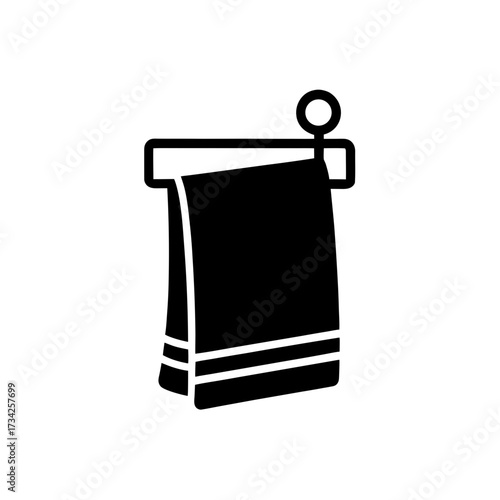 Kitchen Towel Hanging Icon Vector Flat Clean Look