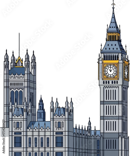 Explore London's iconic Big Ben with this unique design style