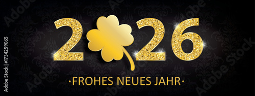 Banner ein Glückliches, Frohes Neues Jahr 2026 