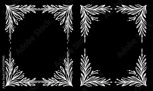 Elegant vector floral borders for creative design projects