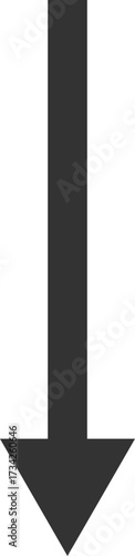 Straight downward arrow icon for download or direction