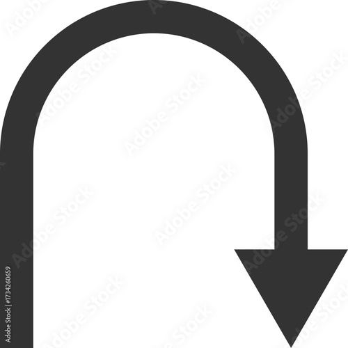 U-turn arrow icon symbolizing return or reversal