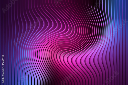 Abstract purple and pink curved lines create a mesmerizing and dynamic pattern