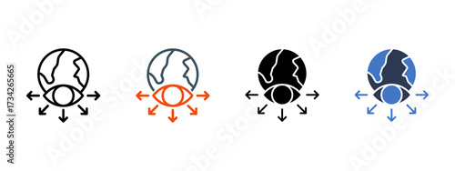 Global Hr multiple icon style vector illustration