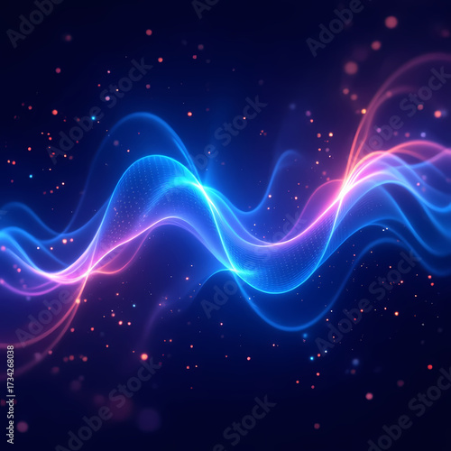 Abstract Sound Wave in Cosmic Void – Ethereal Audio Visualization for Music, NFT, and Sci-Fi Projects
