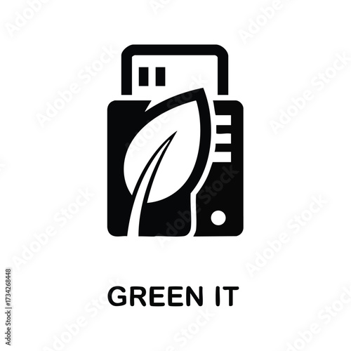 Eco-Friendly Smart Meter with Leaf Representing Sustainability and Green Technology for Energy Conservation