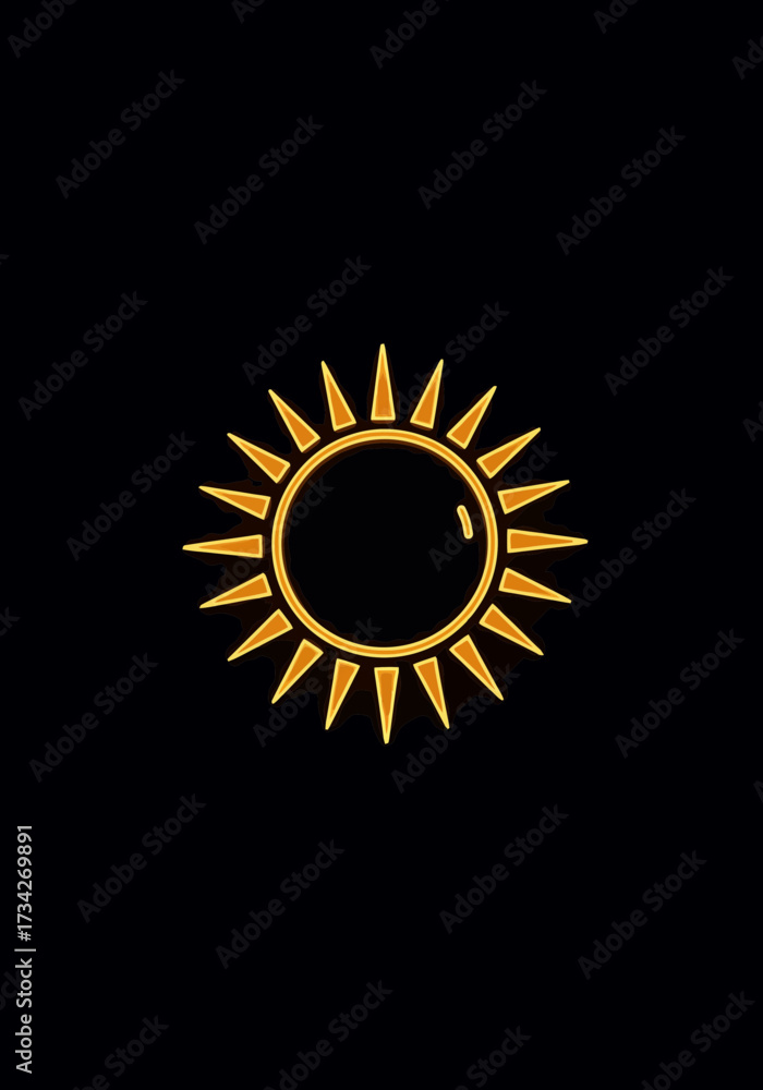 Fototapeta premium 3D Rendered Illustration of a PDF Document Icon with Gold Border, Representing Digital File Format for Downloading, Sharing and Printing