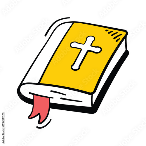 Christian holy bible doodle for gothic and Halloween designs