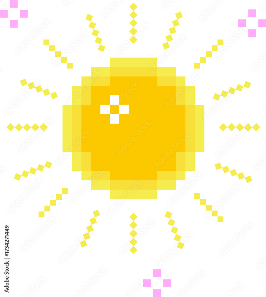 Fototapeta premium Pixel sun