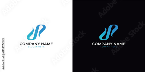 Abstract JP Letter Logo – Modern Minimalist Design for Professional Business Identity