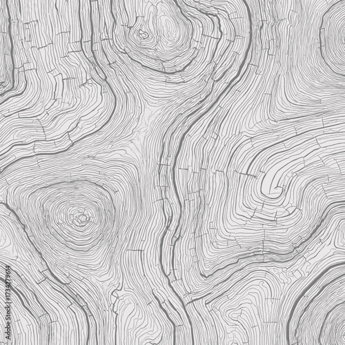 Abstract vector illustration of topographic contour lines resembling wood grain texture, geographic map curves, elevation drawing, natural pattern background for design and decoration