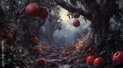 his surreal and seasonal landscape paintings.