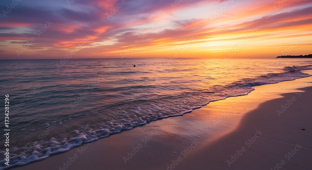 Fototapeta premium Sunset beach scene