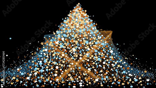 elements FROM SHAPE, TRIANGLE A organic, shapes, made and collective and round and of abstract LEFT formes pixels, RIGHT concept intelligence TO of 86481850 1