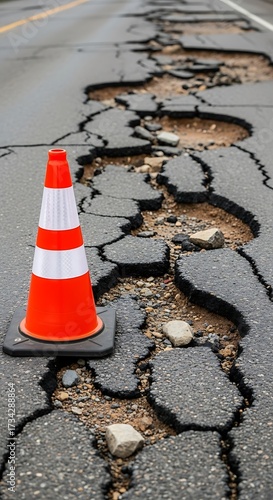 Road Damage Due to Ground Movement.