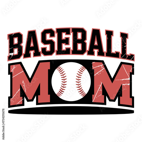Cute Softball Mama design with playful lettering and sporty elements. Perfect for t-shirts, mugs, tumblers, tote bags, stickers, and sublimation projects for softball moms.