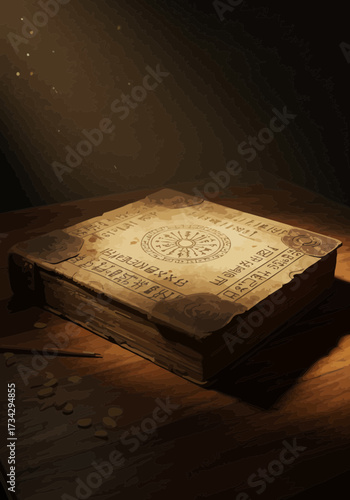 3D Rendered Illustration of a PDF Document Icon with Gold Border, Representing Digital File Format for Downloading, Sharing and Printing