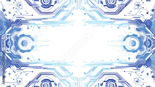 Dynamic Blue Futuristic Abstract Horizon Background Illustration