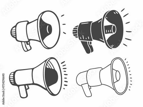 vector illustration of megaphone promotional 