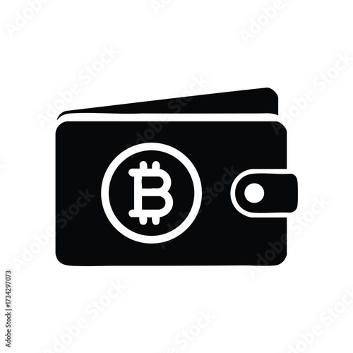 Wallet with Bitcoin symbol representing digital currency and cryptocurrency transactions in a modern financial context