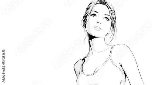 Stylish Woman Standing 3D Vector Illustration for Design Projects