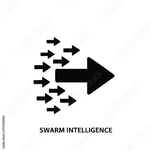 Dynamic representation of collective movement and coordination among multiple entities symbolizing swarm intelligence concept