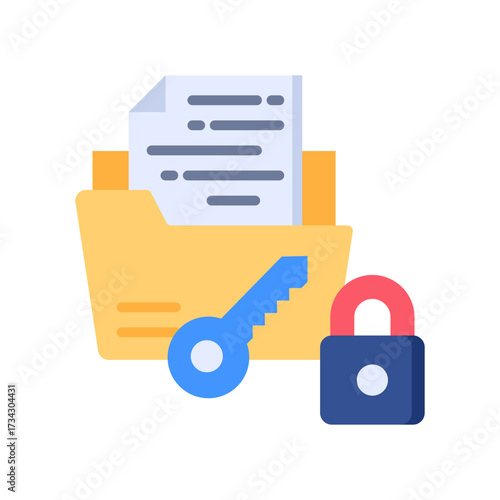 File Access flat color icon