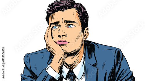 Disappointed Businessman Vector Illustration for Professional Presentations and Infographics