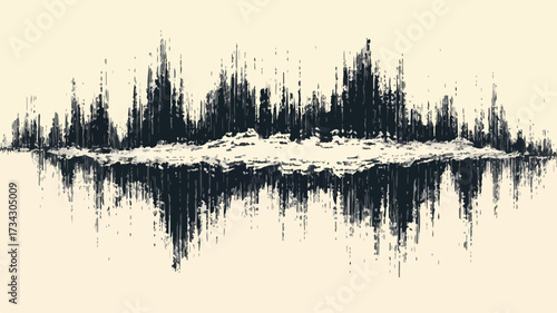 Abstract Distorted Grunge Layer with Noise Destruction Vector Illustration