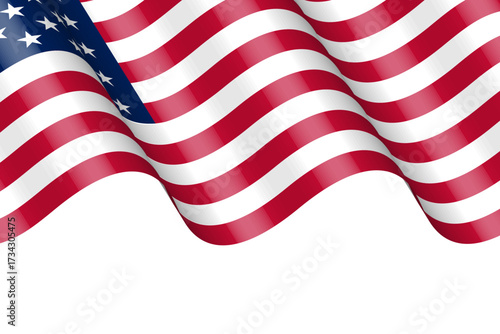 waving American flag. USA flag