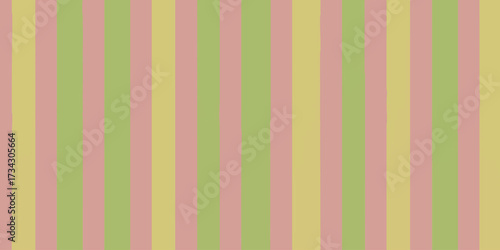 A simple and elegant seamless background featuring a pattern of vertical stripes in a soft, retro color palette of pastel pink, sage green, and muted yellow
