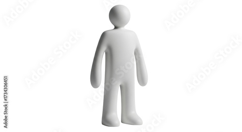 Isolated generic man model for presentations or infographics; human representation