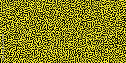 Abstract truing organic wallpaper Turing reaction diffusion monochrome seamless pattern .Monochrome Turing reaction background .Natural seamless line pattern. Linear design with biological shapes