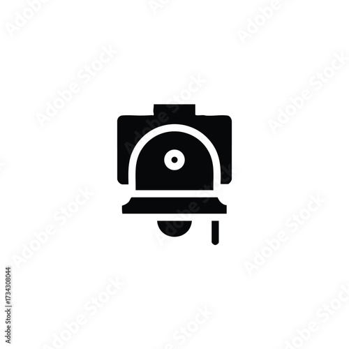 Close-up of a modern theodolite instrument used for precise land surveying and construction measurements outdoors