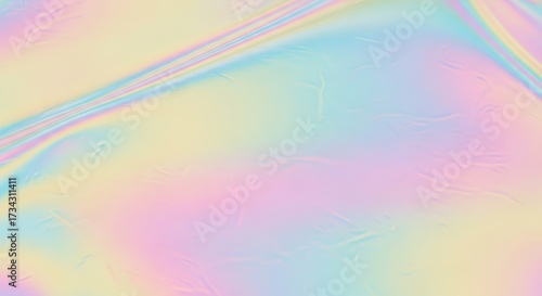 Iridescent Pastel Sheet with Subtle Folds and a Dreamy, Ethereal