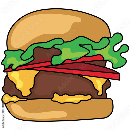 vector illustration of a Burger