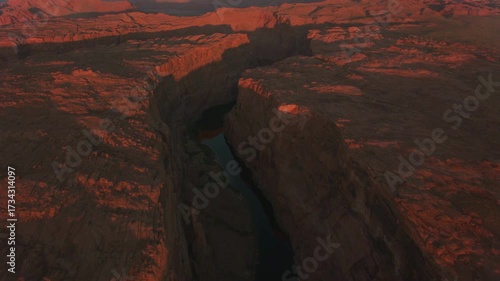 landscape and nature concept view of grand canyon cliffs and colorado river observation point timelapse in destination holiday travel tourism