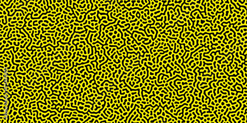 Abstract truing organic wallpaper Turing reaction diffusion monochrome seamless pattern .Monochrome Turing reaction background .Natural seamless line pattern. Linear design with biological shapes