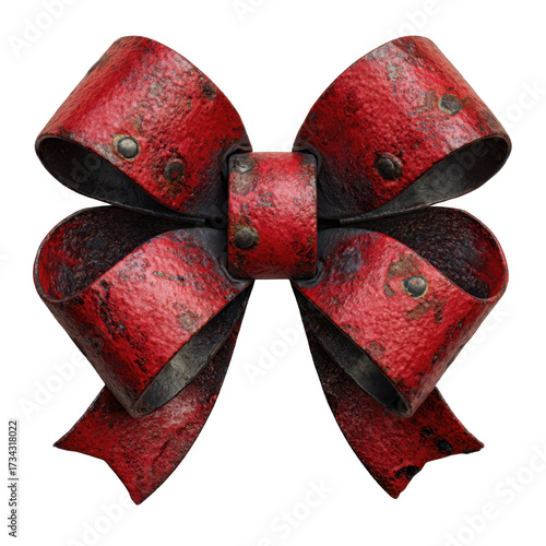 Rustic Red Metal Bow