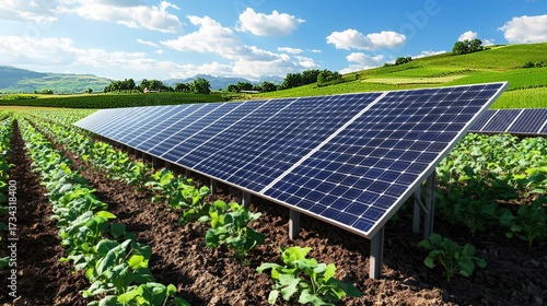 Sustainable farming practices benefit from the use of solar panels.