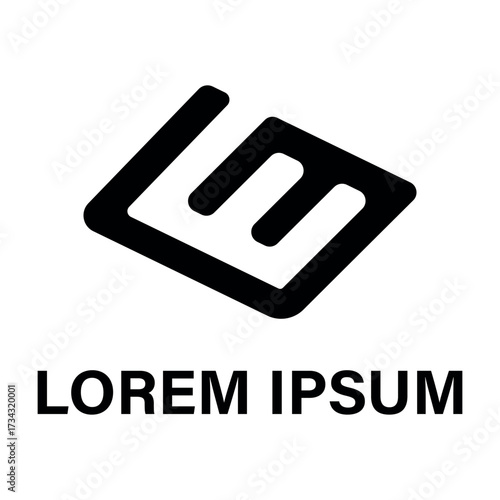 Abstract Geometric Letterform Logo Design Concept for Branding and Identity