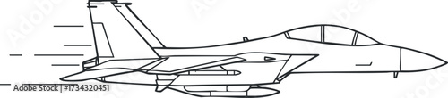 A sleek outline of a jet fighter in motion showcasing speed and advanced design..